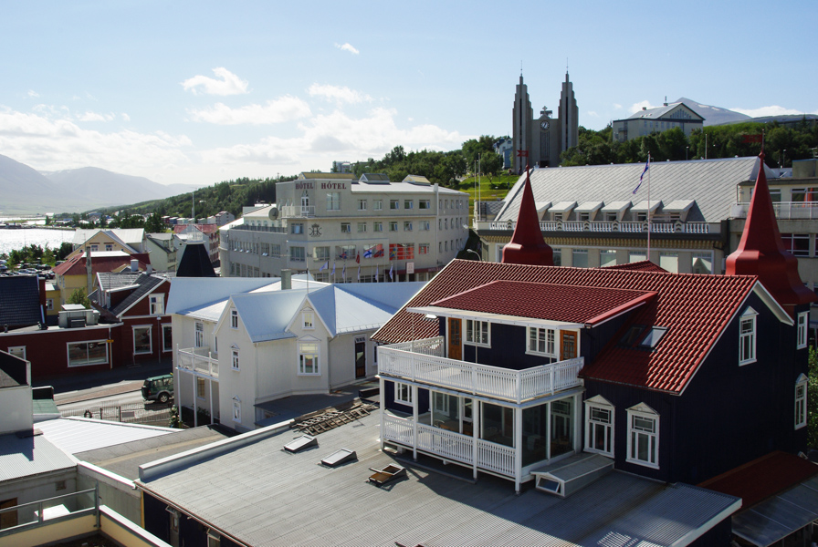 Terrasse de restaurant à Akureyri - Islande