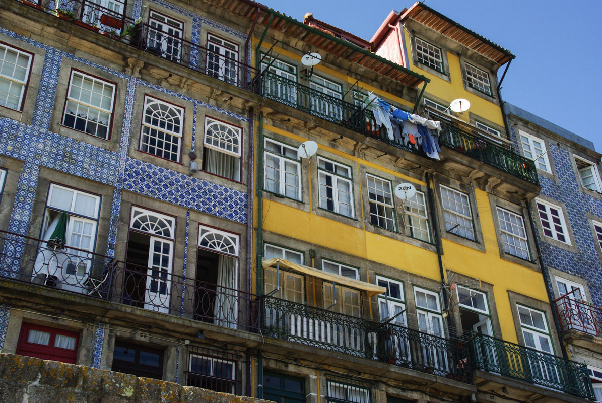 Façades du quartier de la Riberia - Porto