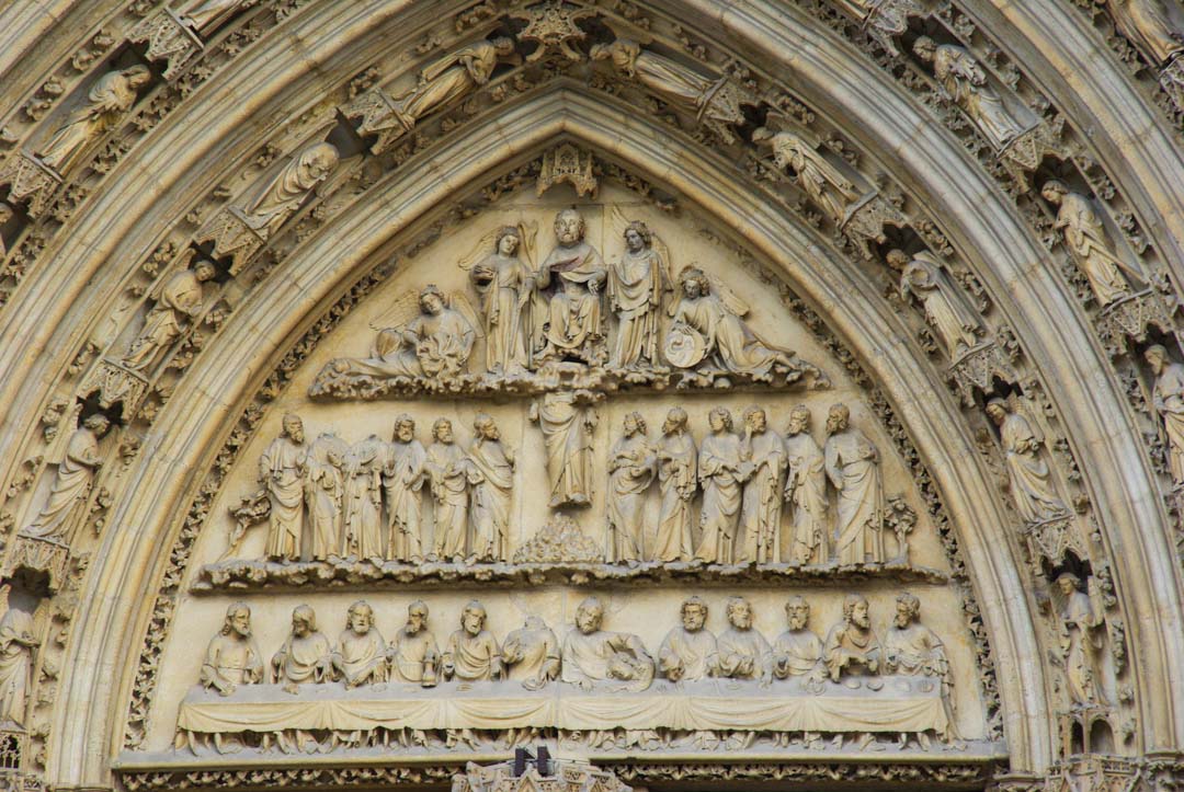 fronton de la cathédrale Saint André - Bordeaux