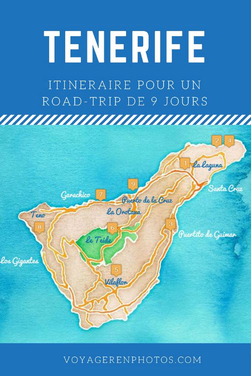 Itinéraire de 9 jours pour découvrir l'ile de Tenerife : randonnée et découverte du patrimoine de l'ile