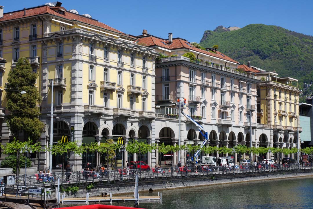 Centre ville de Lugano au bord du lac