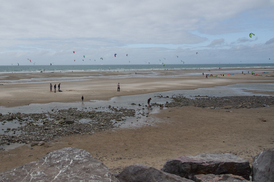 les kites surf à la plage de Wissant