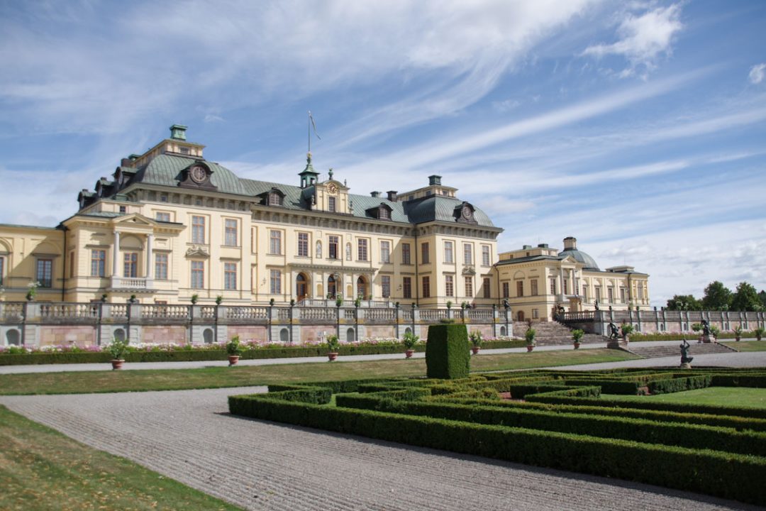 Façade côté parc du chateau de Drottningholm