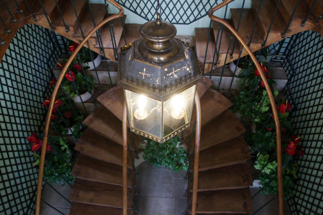 le double escalier vu de haut - maison de Chateaubriand