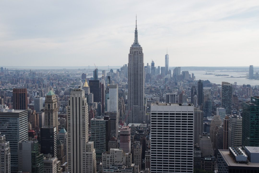 Vue sur l'Empire State Building depuis la plateforme d'observation du Top of the Rock - New York