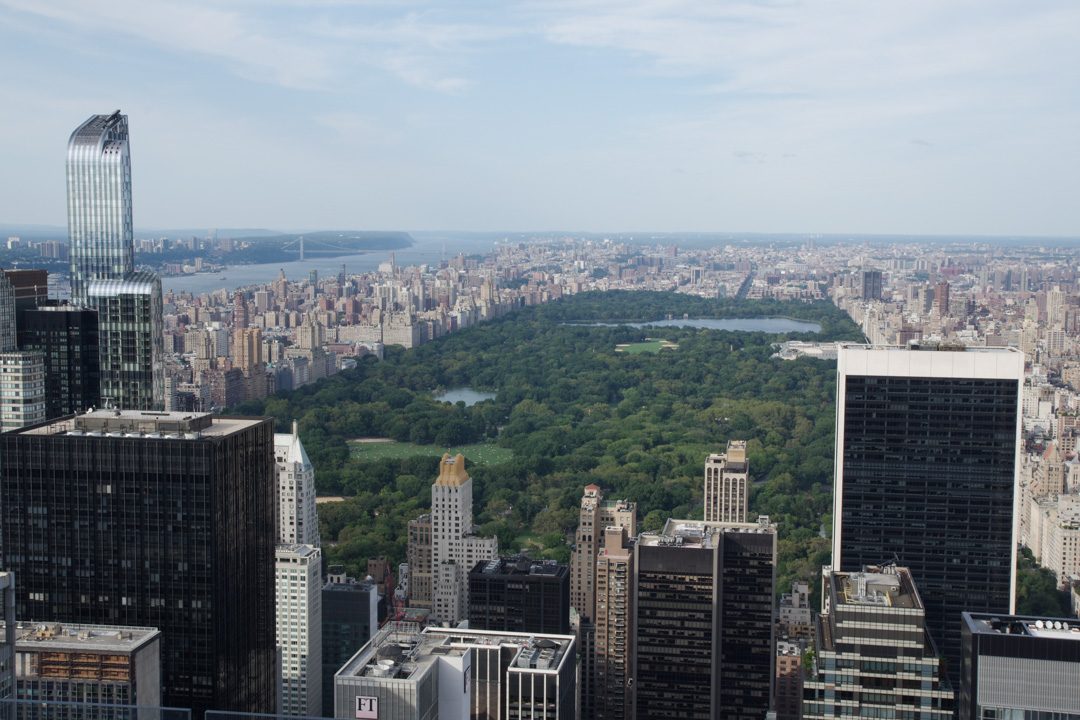 Panorama sur Central Park depuis le Rockefeller Center