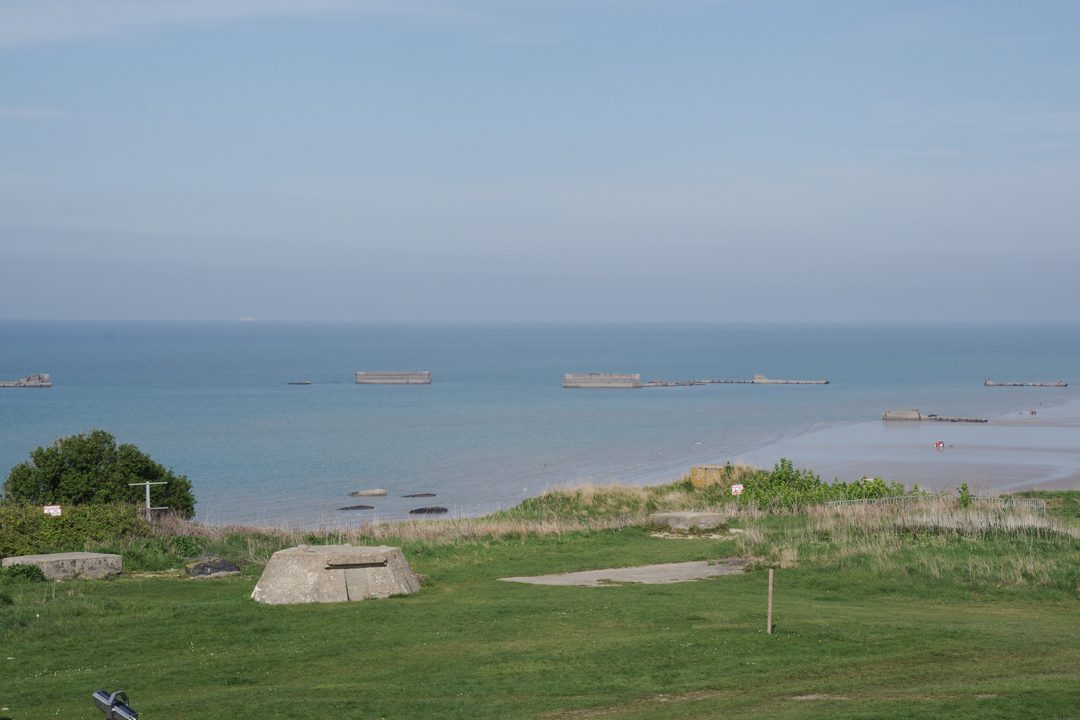 Panorama sur le port artificiel d'Arromanches