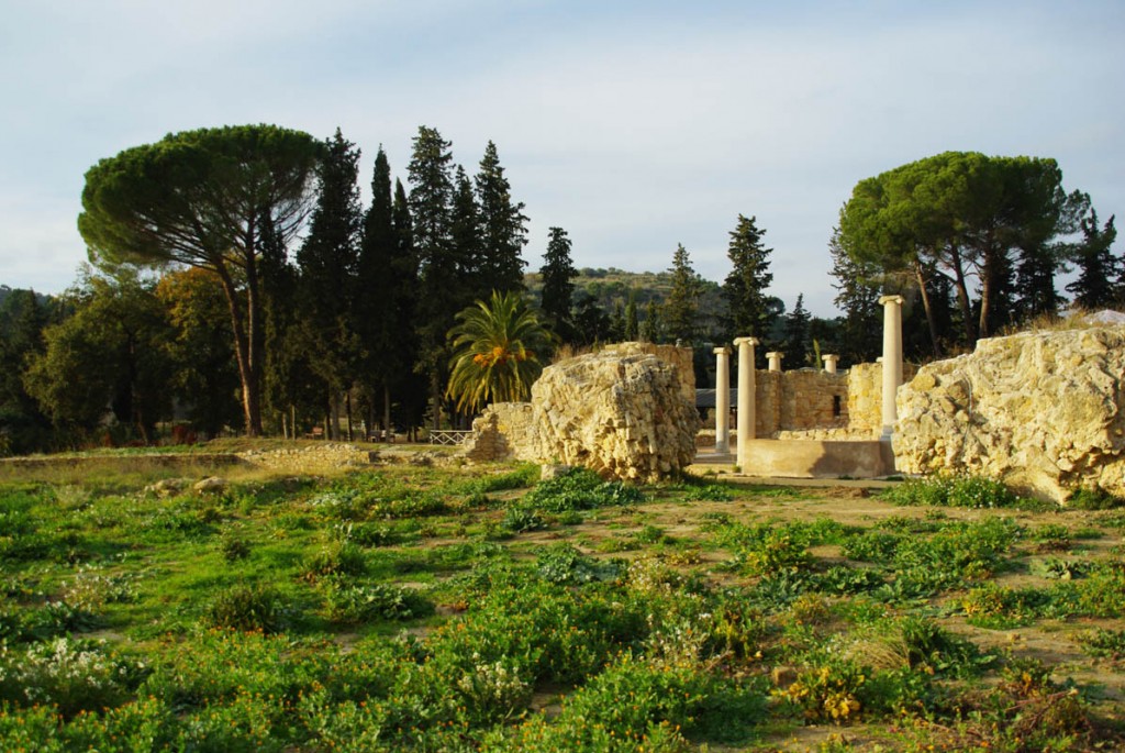 Vue extérieure de la Villa Romana del Casale - Sicile