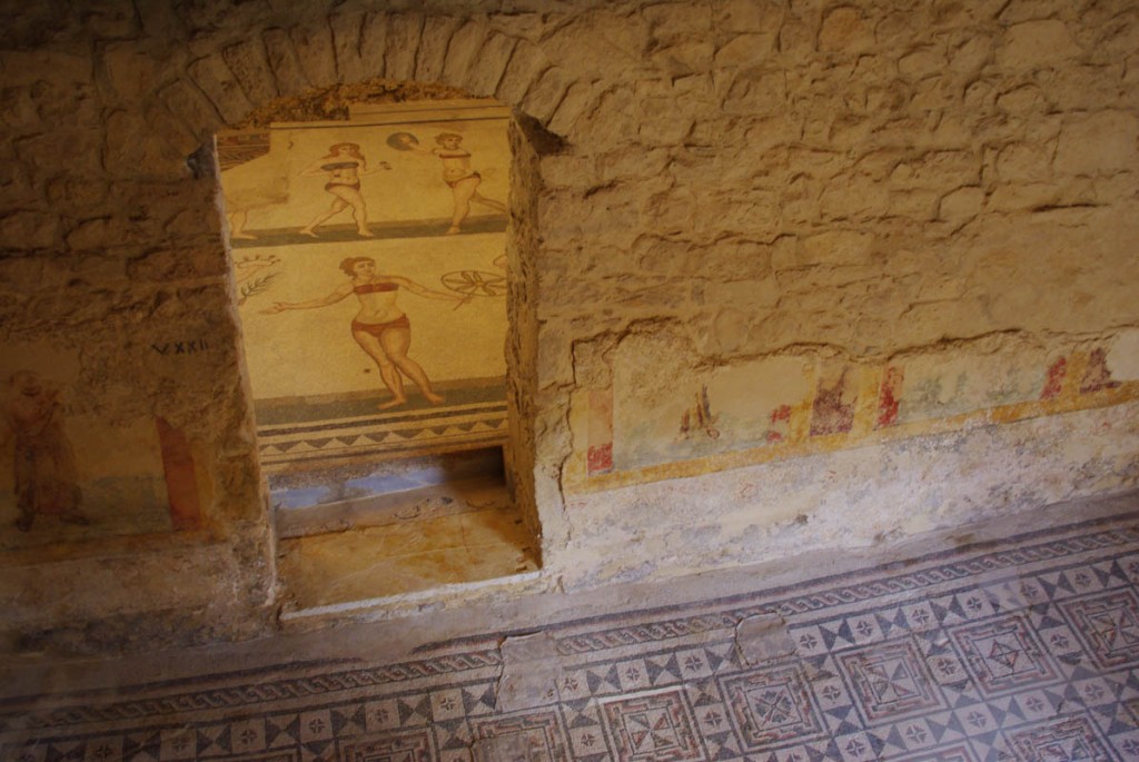 mosaïques de la villa Romana del Casale en Sicile