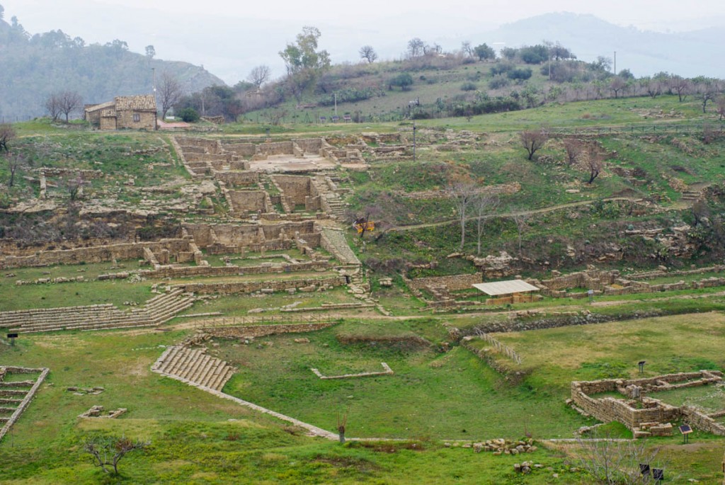 les fouilles de Morgantina en Sicile près de Piazza Armerina