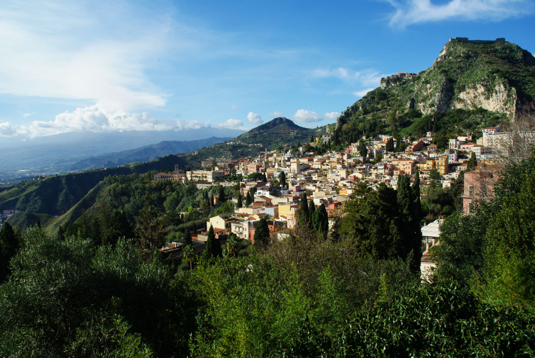 vue panoramique sur Taormina