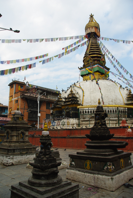 stupa dans le centre de Katmandou