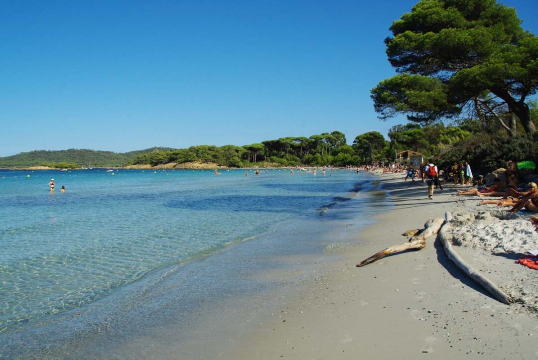 la plage d'Argent à Porquerolles