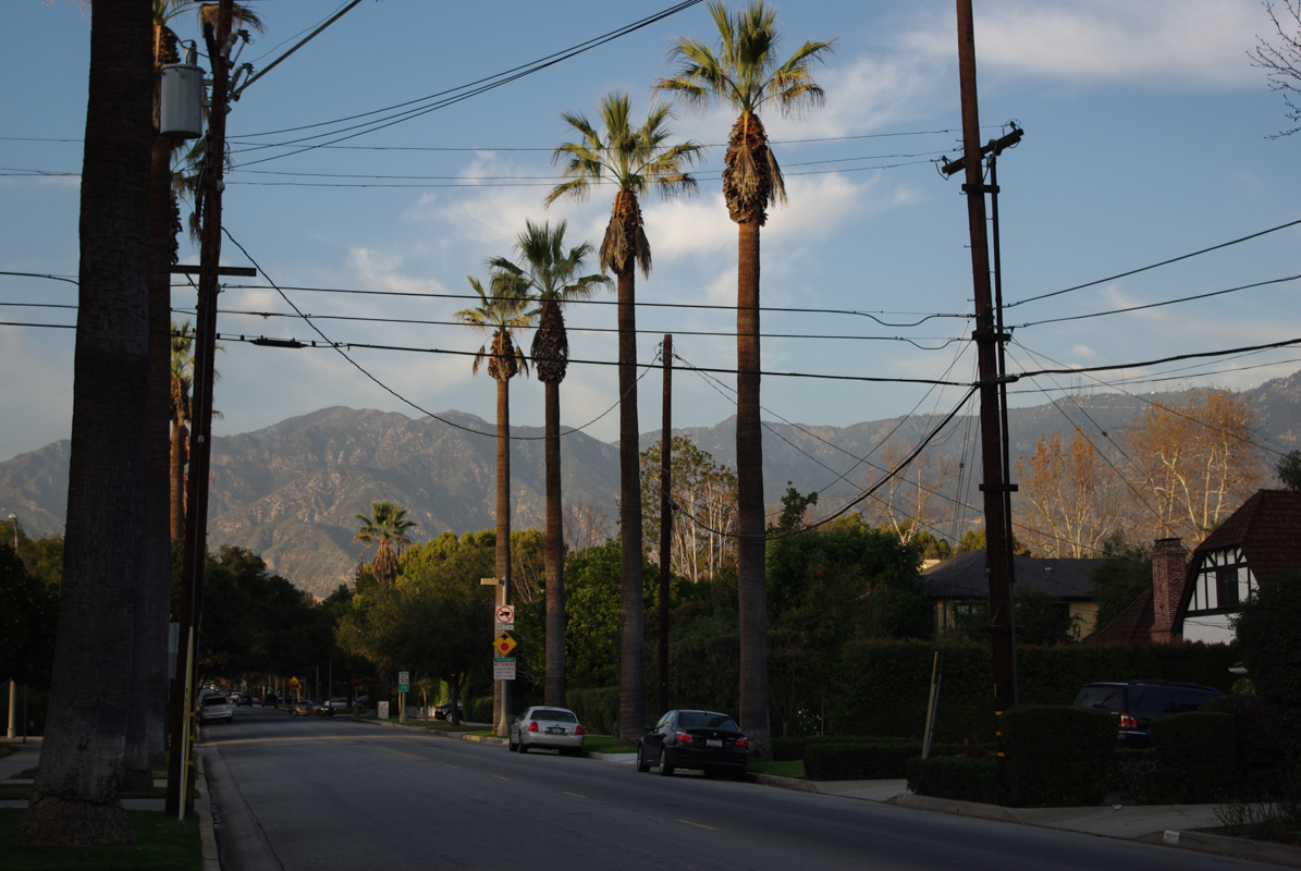 Quartier rédidentiel de la banlieue de Los Angeles