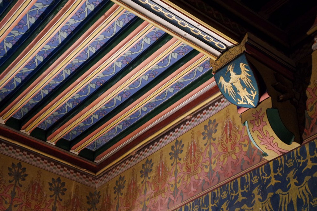 Plafond décoré du cabinet de travail - Château de Pierrefonds