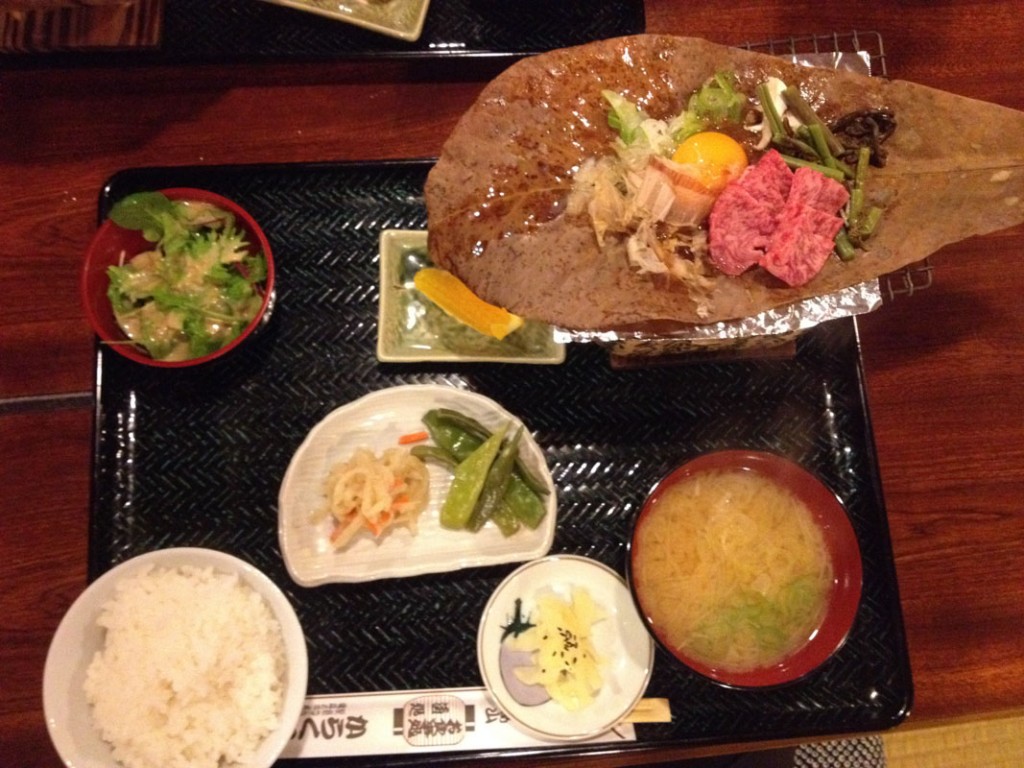 boeuf de hida dans un restaurant de grillade à Takayama