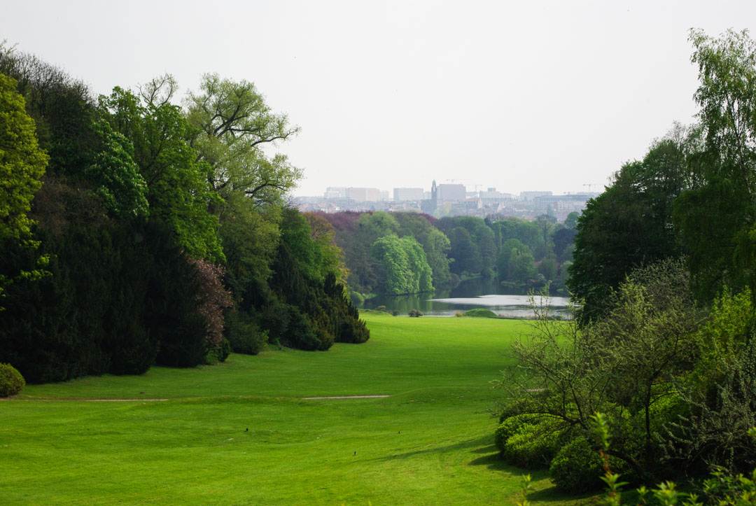 Grande pelouse dans le parc de Laeken