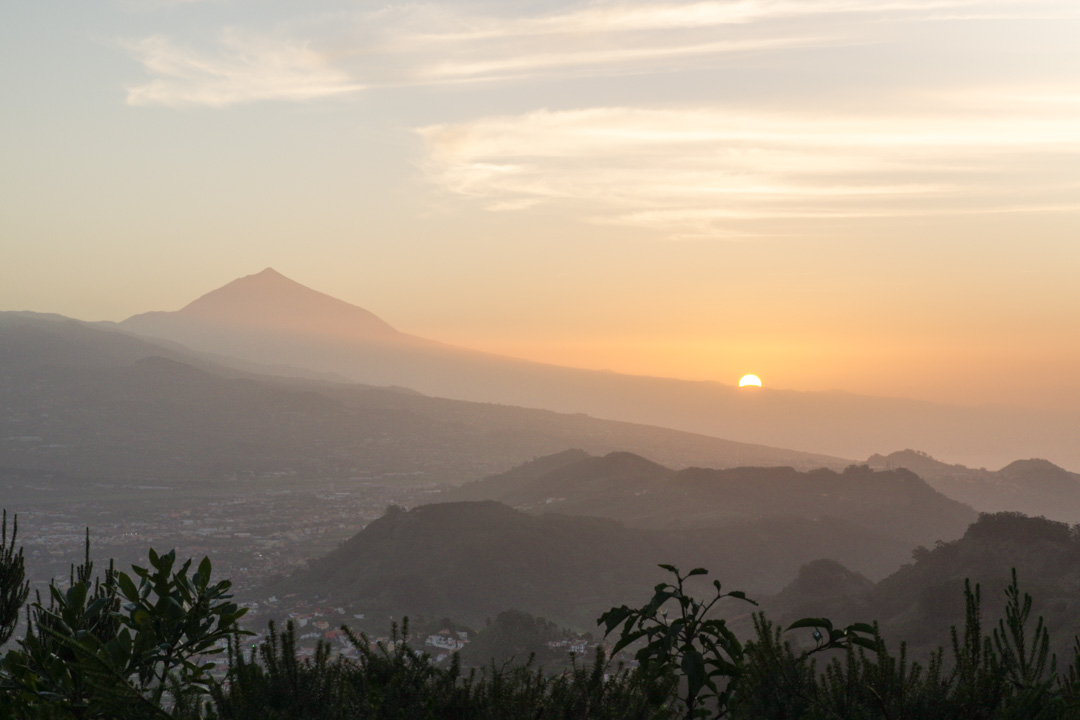 coucher du soleil sur le Teide