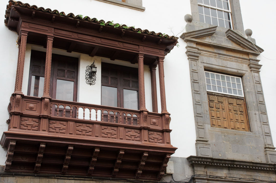 facade d'une maison canarienne - La Laguna