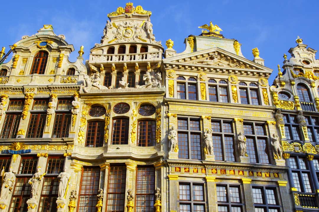 Façades des maisons des corporations - Grand place de Bruxelles