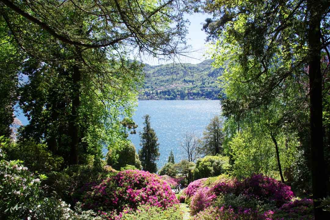 Jardins de la villa Carlotta avec la vue sur le lac de Côme - Tremezzo