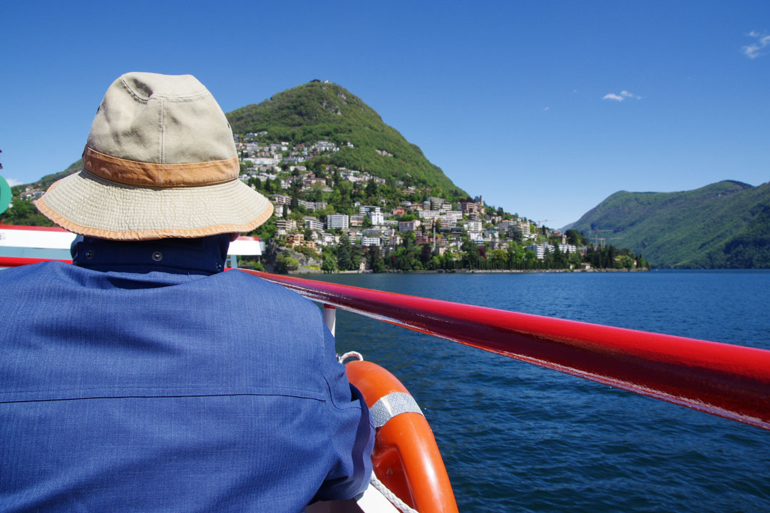 Sur le bateau du lac de Lugano