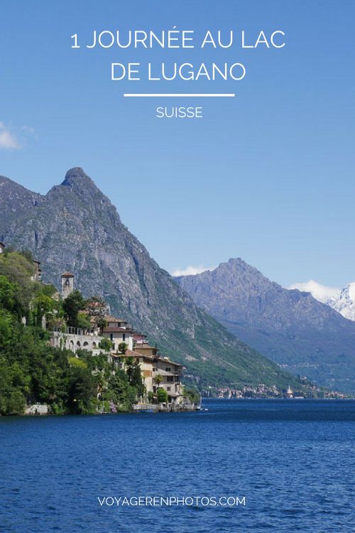Une journée au bord du lac de Lugano en Suisse. Excursion au village de Gandria