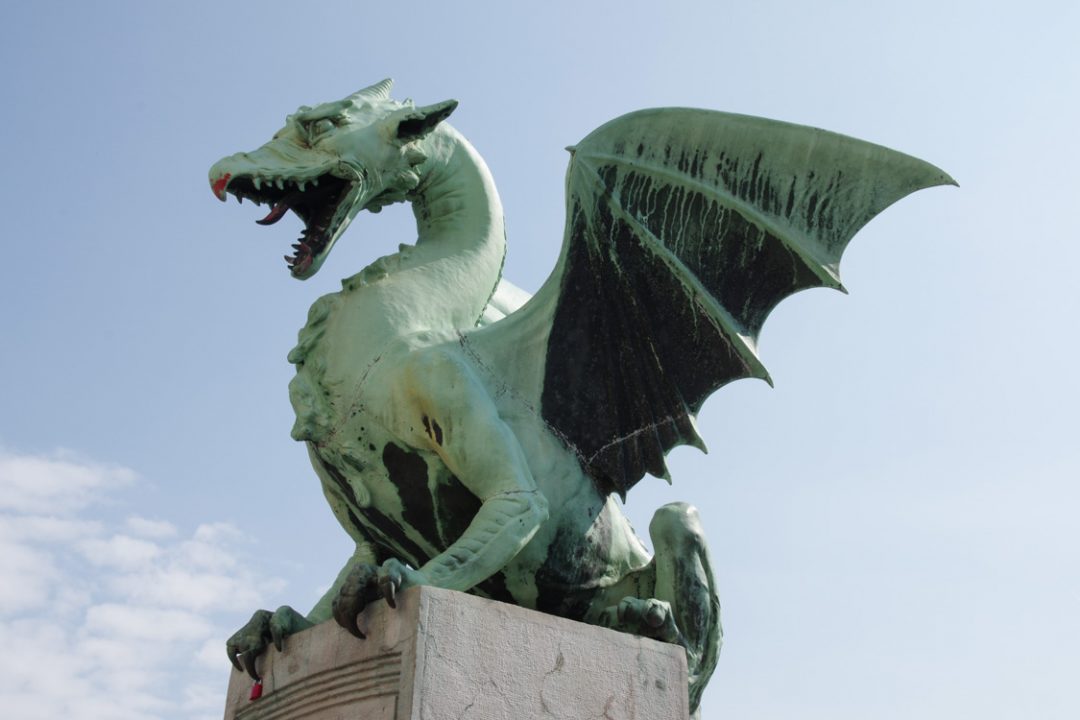 Un des dragons du pont de Ljubljana