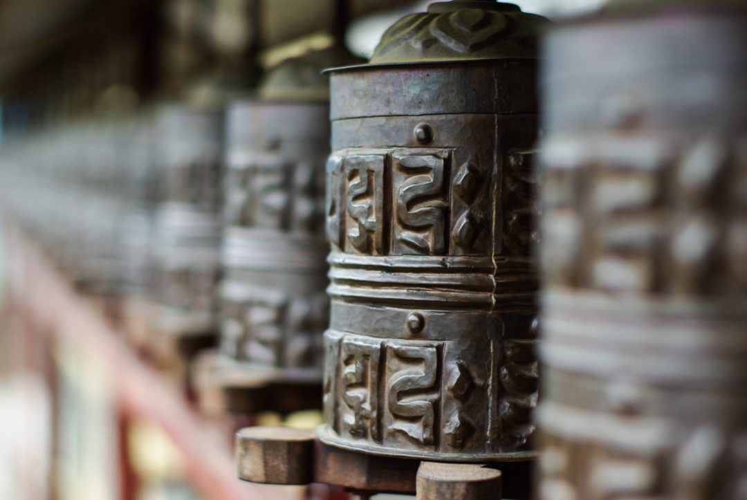 rouleau de priere d'un temple bouddhiste au Népal
