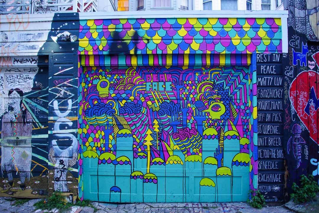 Fresque de Street Art Clarion Alley - Quartier de Mission - San Francisco
