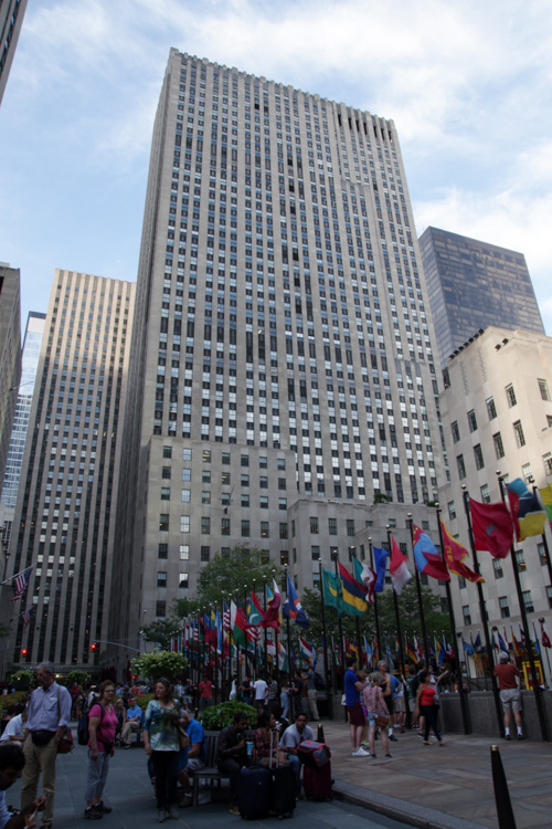 L'esplanade du Rockfeller Center de New York