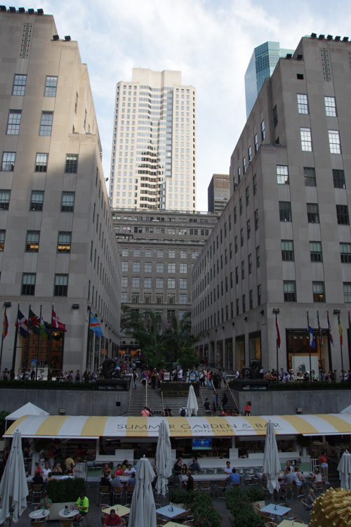 L'esplanade du Rockfeller Center de New York
