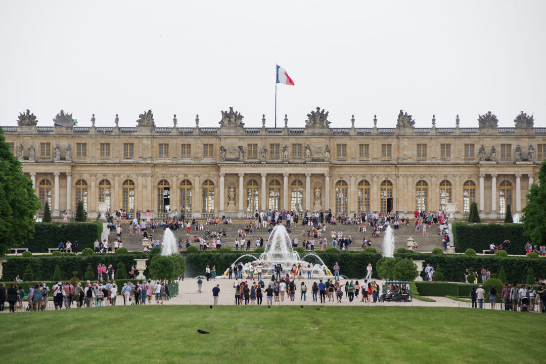 le Chateau de Versailles vu depuis les Jardins