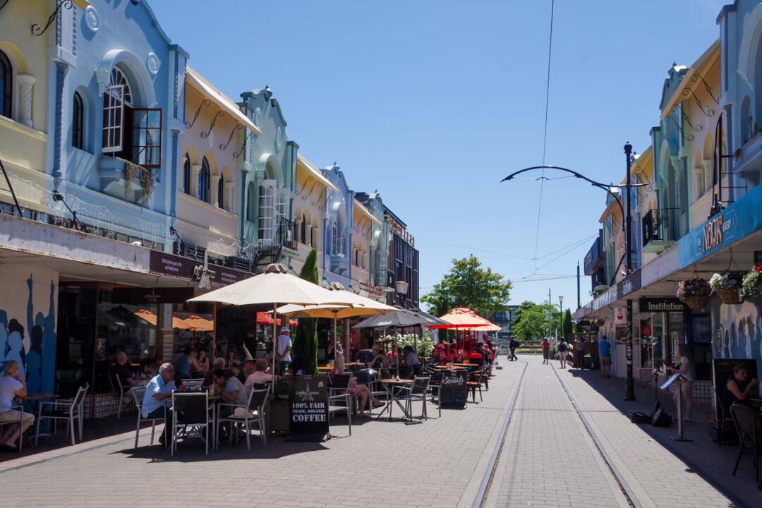 New Regent Street - une jolie rue de Christchurch