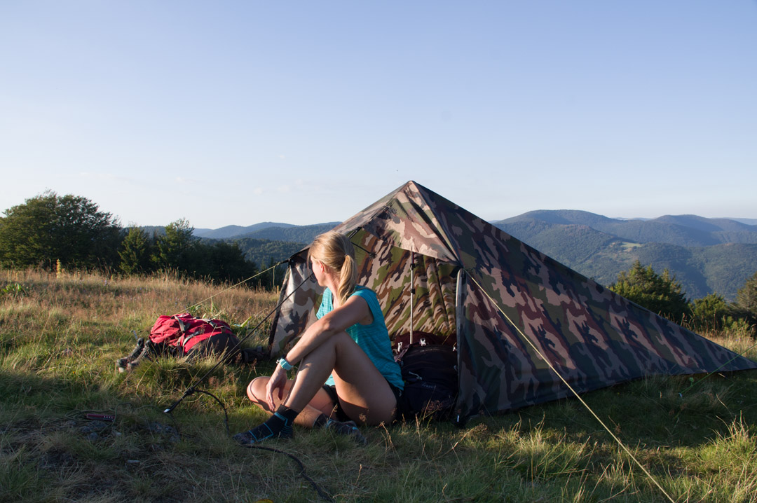 bivouac en tarp dans les vosges