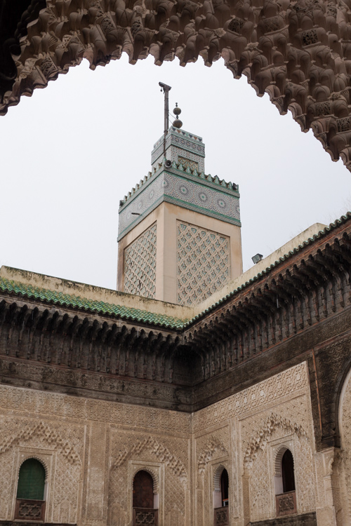 Minaret de la Medersa Bou Inania à Fès