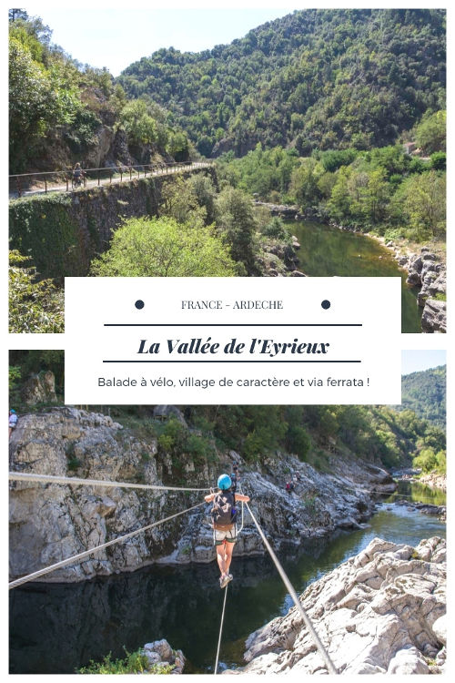 Que voir dans la Vallée de l'Eyrieux en Ardèche ? Balade à vélo sur la Dolce Via, visite de Chalencon et parc Aquarock Aventure