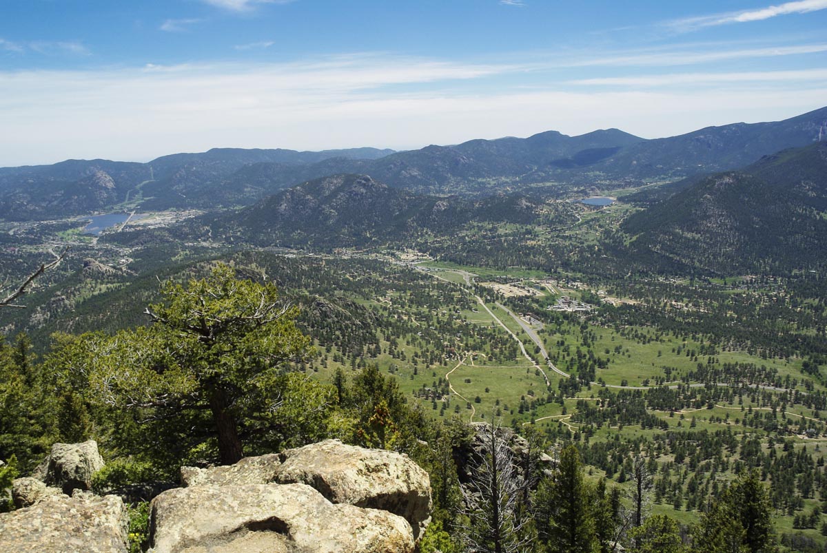 Panorama sur le parc national des Rocheuses dans le Colorado
