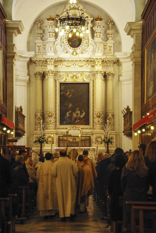 la messe de Noel dans le Duomo de Syracuse