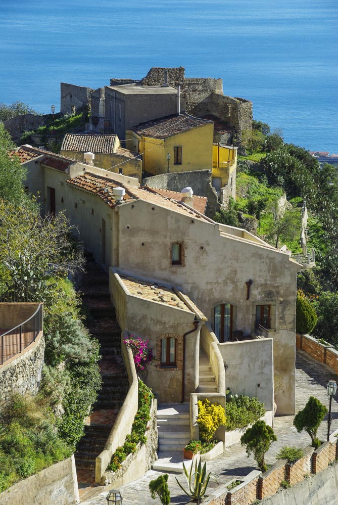 village perché de Savoca en Sicile