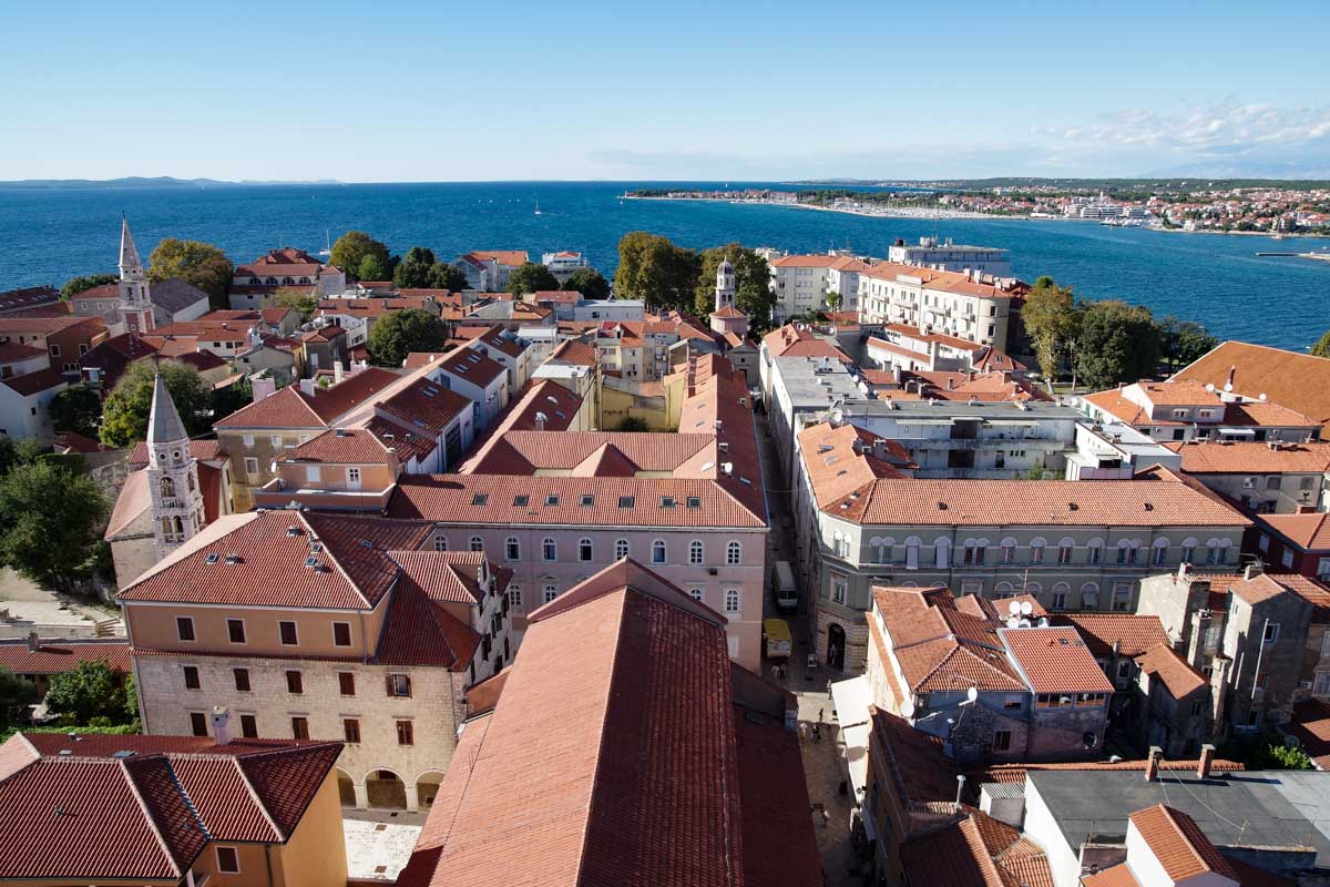 Panorama sur le centre historique de Zadar en Croatie