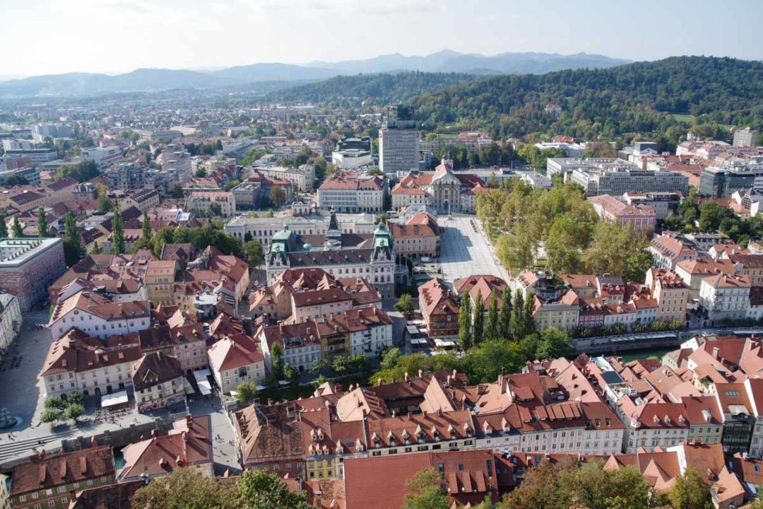 panorama sur la ville de Ljubljana depuis le chateau