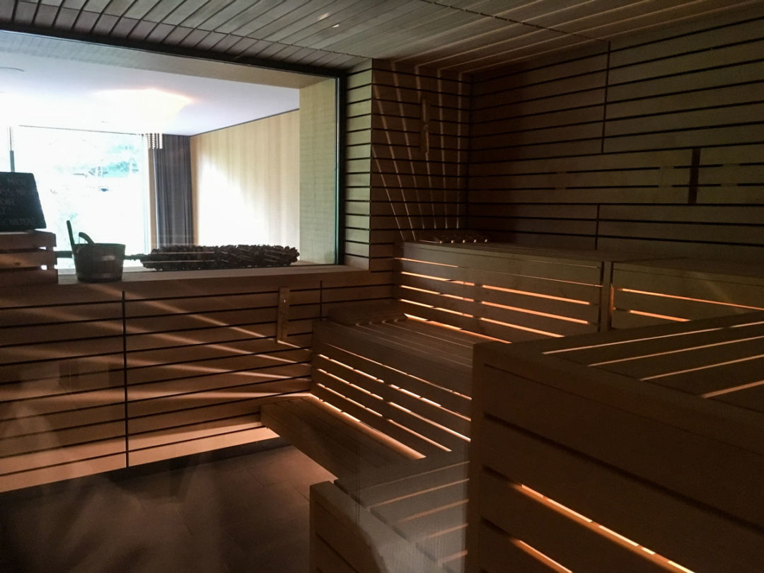 espace sauna de l'hôtel Sarotla à Brand