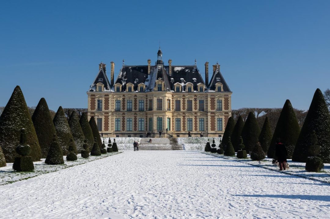 le chateau de Sceaux sous la neige