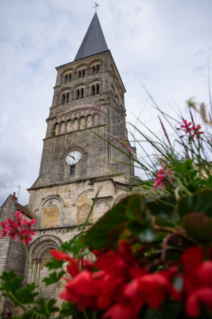 le clocher de l'église de la Charité sur Loire