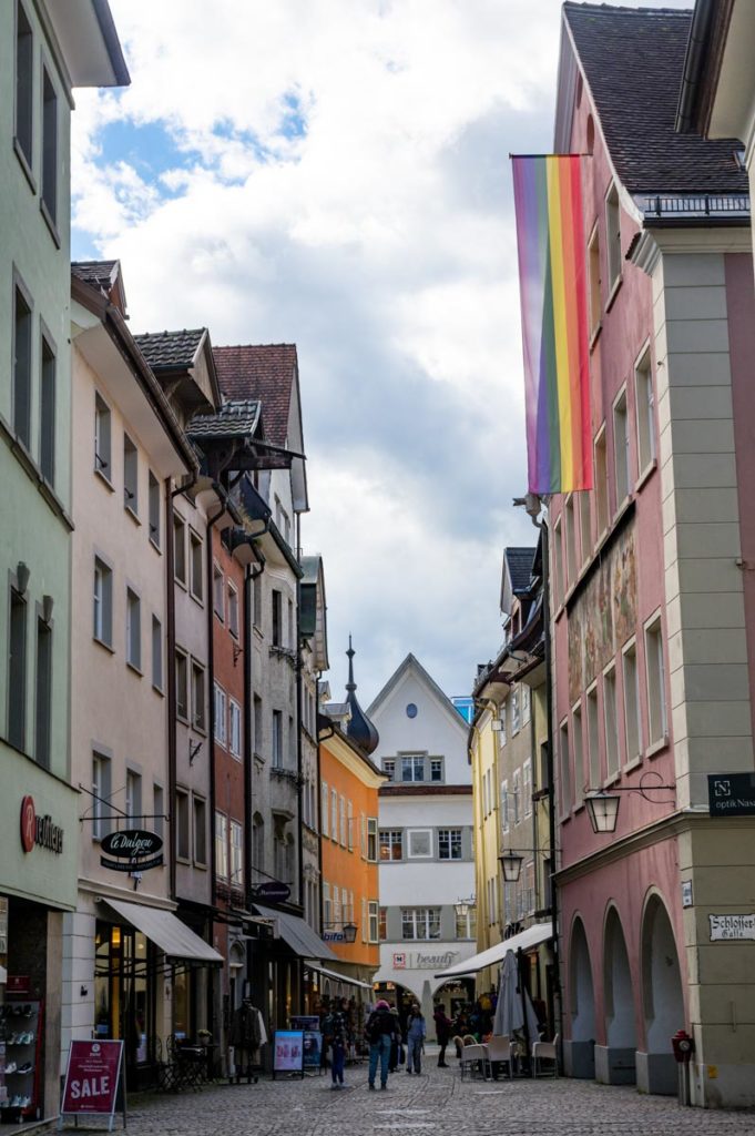 les rues pietonnes du centre-ville de Feldkirch
