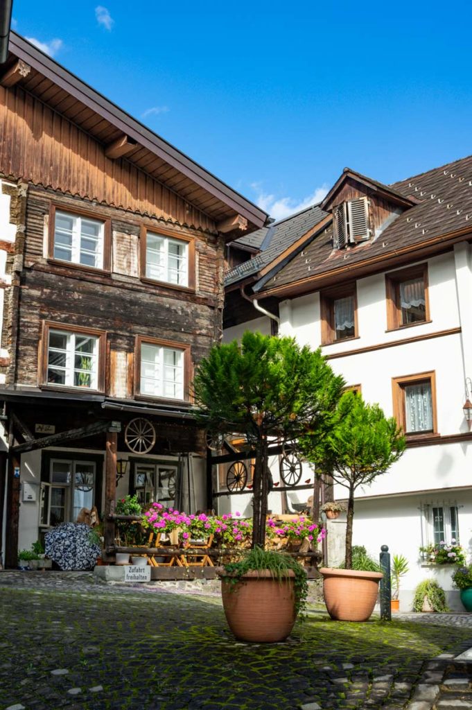 ancienne maison en bois dans le centre-ville de Feldkirch