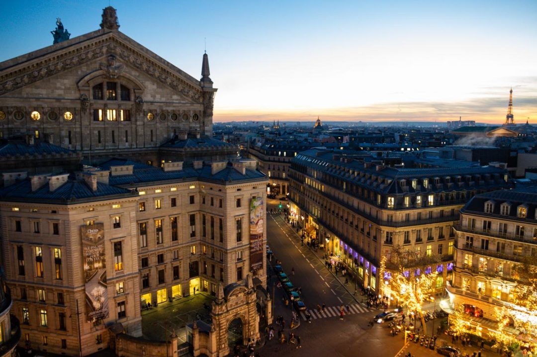 panorama sur l'Opéra depuis la Terrasse des Galeries Lafayette