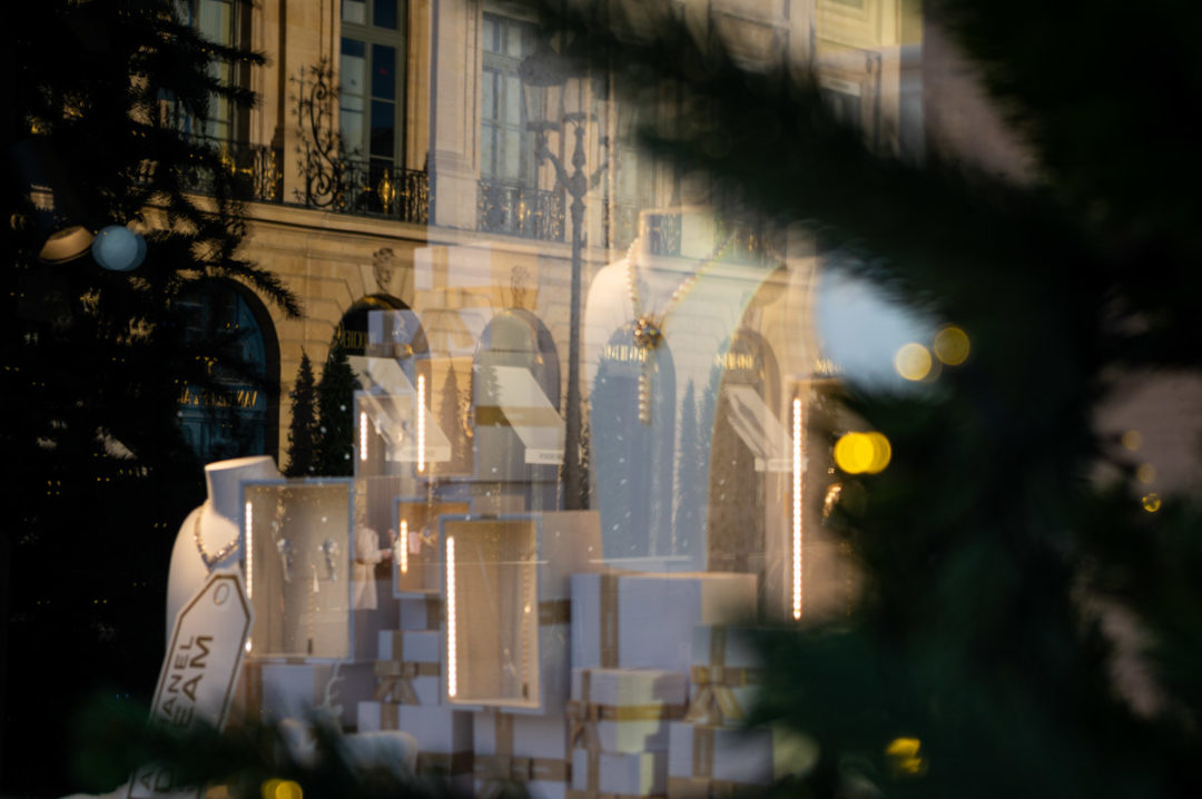 la place Vendôme à Noël