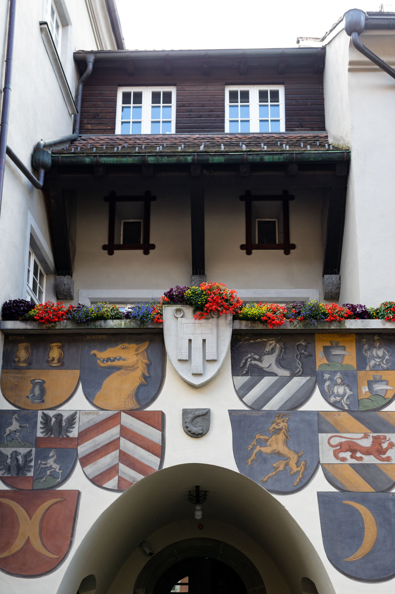 les murs peints du Rathaus de Feldkirch